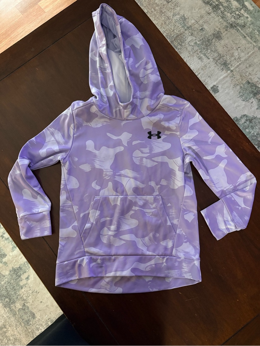 Under Armour Youth Small Lavender Hoodie - Soft Lilac Fleece